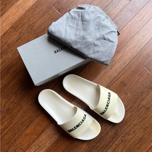 Balenciaga Slides (White, Size 46E) - Picture 1 of 5